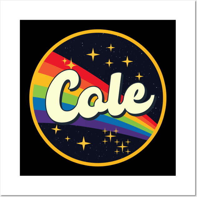 Cole // Rainbow In Space Vintage Style Wall Art by LMW Art